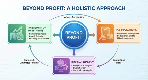 Beyond Profit ROI, Tax Implications, and Risk Management - infographic