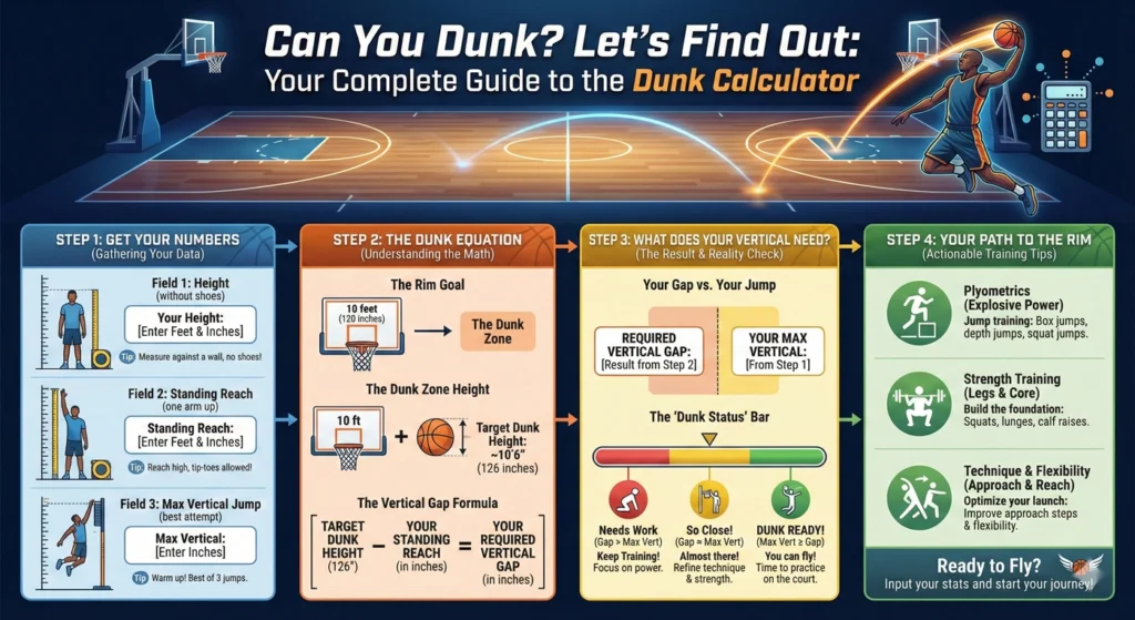 Can You Dunk Let's Find Out Your Complete Guide to the Dunk Calculator-infographic