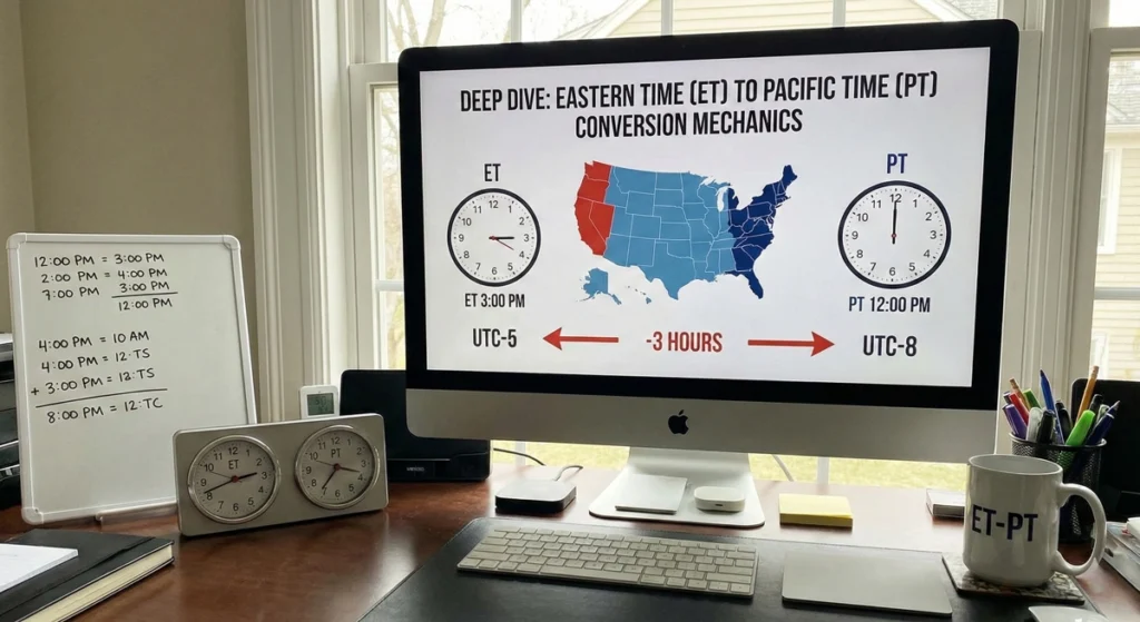 Deep-Dive-Eastern-Time-(ET)-to-Pacific-Time-(PT)-Conversion-Mechanics Deep Dive Eastern Time (ET) to Pacific Time (PT) Conversion Mechanics