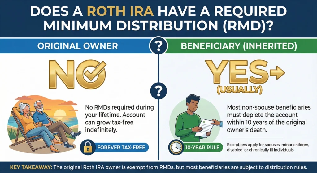 Does a Roth IRA Have a Required Minimum Distribution (RMD)-infigraphic