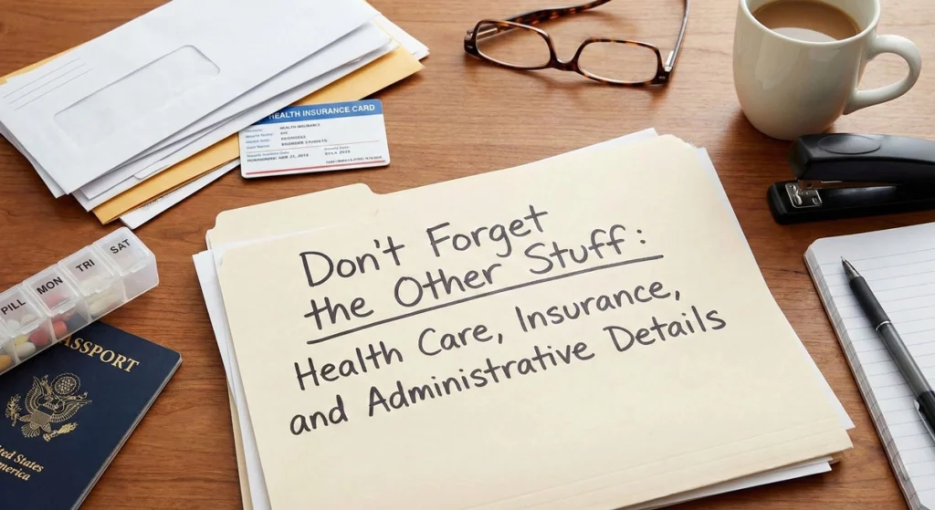 Don't Forget the Other Stuff Health Care, Insurance, and Administrative Details