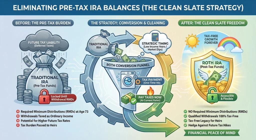 Eliminating Pre-Tax IRA Balances (The Clean Slate Strategy)