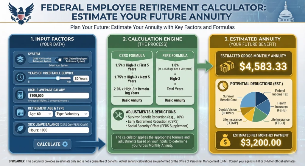 Federal Employee Retirement Calculator-infographic