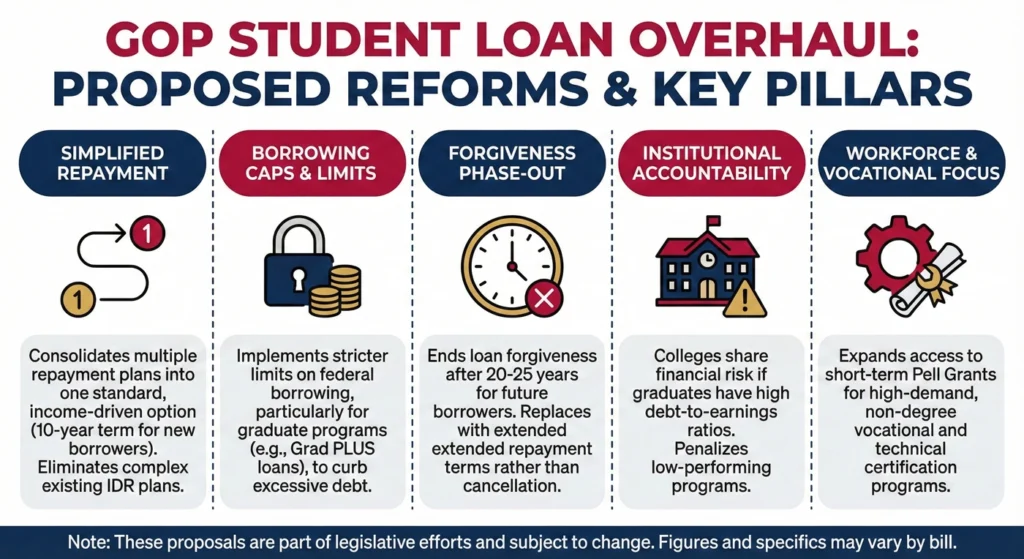 GOP Student Loan Overhaul The Complete Guide to Republican Higher Education Reforms-infographic