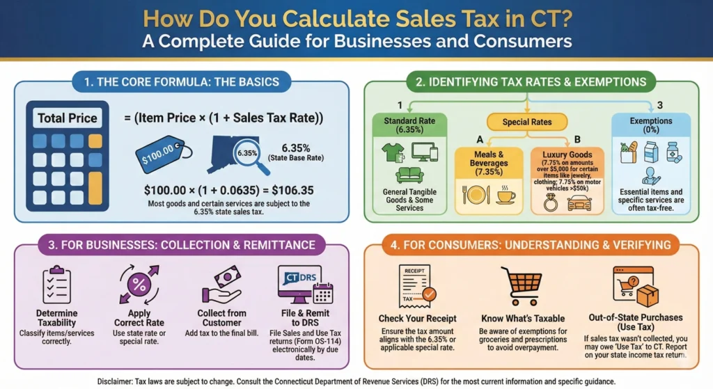 How Do You Calculate Sales Tax in CT A Complete Guide for Businesses and Consumers-infographic