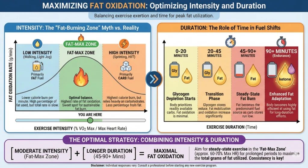 Maximizing Fat Oxidation Optimizing Intensity and Duration-infographic