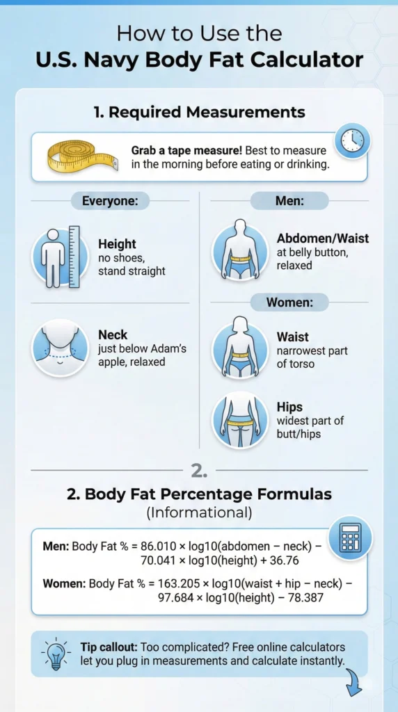 Practical Application: How to Use the U.S. Navy Body Fat Calculator
