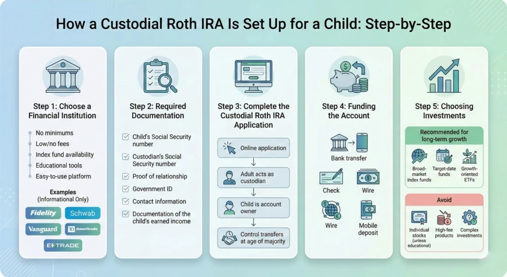 Setting Up a Roth IRA for Your Child Step-by-Step - INFOGRAPHIC