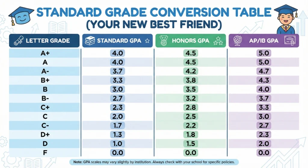 Standard Grade Conversion Table (Your New Best Friend)-infographic