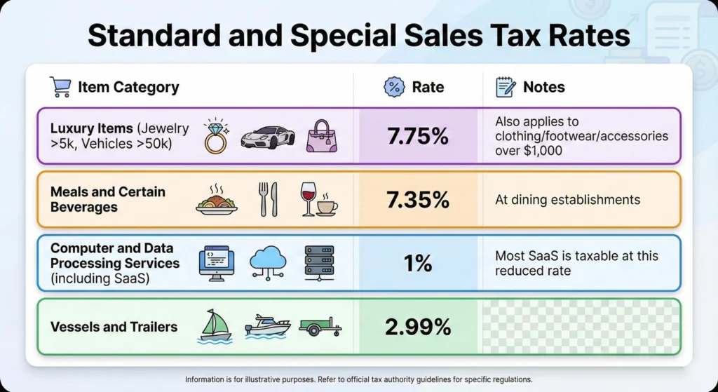 Standard and Special Sales Tax Rates-infographic