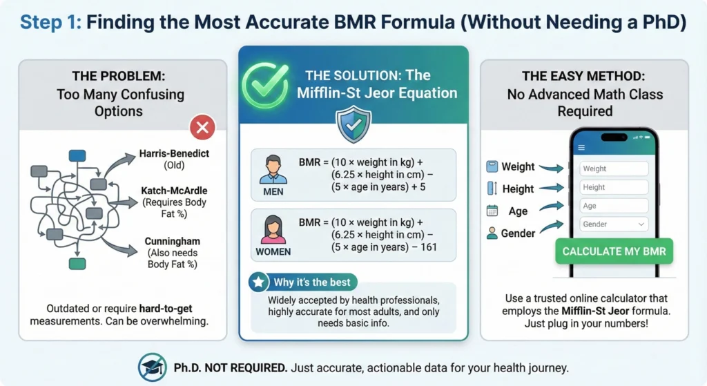 Step 1 Finding the Most Accurate BMR Formula (Without Needing a PhD)-infographic