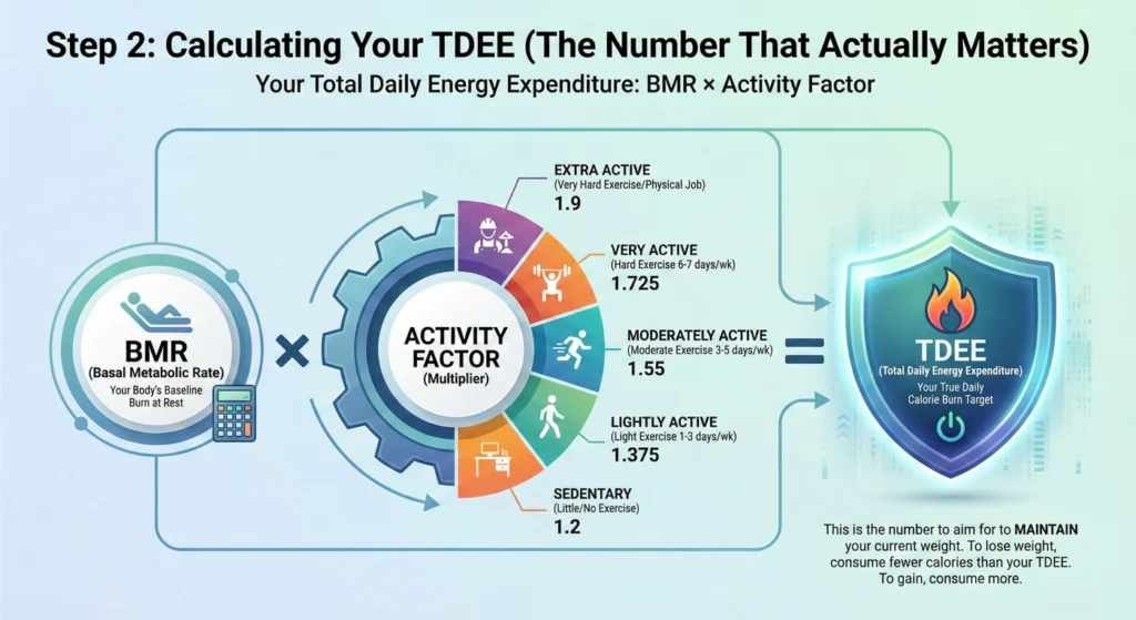 Step 2: Calculating Your TDEE (The Number That Actually Matters)-infographic