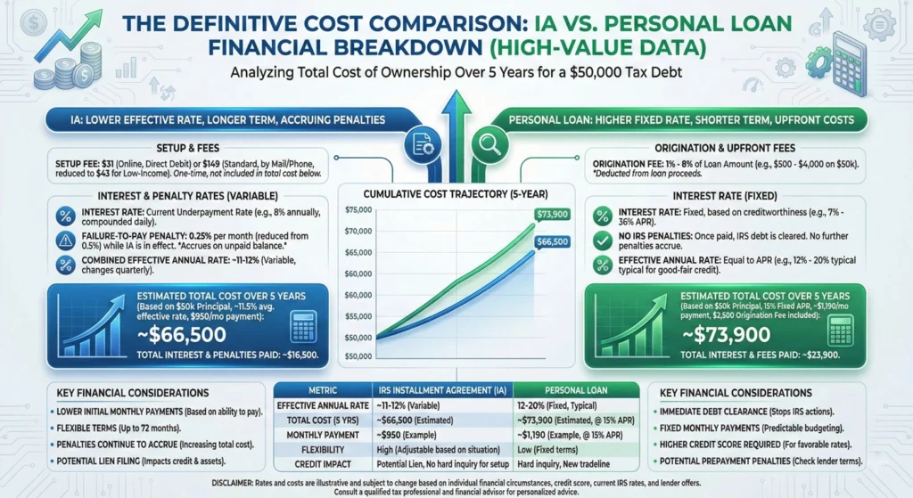The Definitive Cost Comparison IA vs Personal Loan Financial Breakdown-infographic