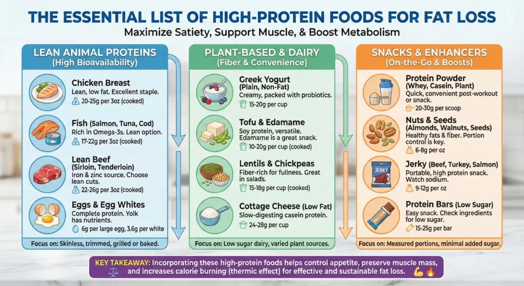 The Essential List of High-Protein Foods for Fat Loss-infographic