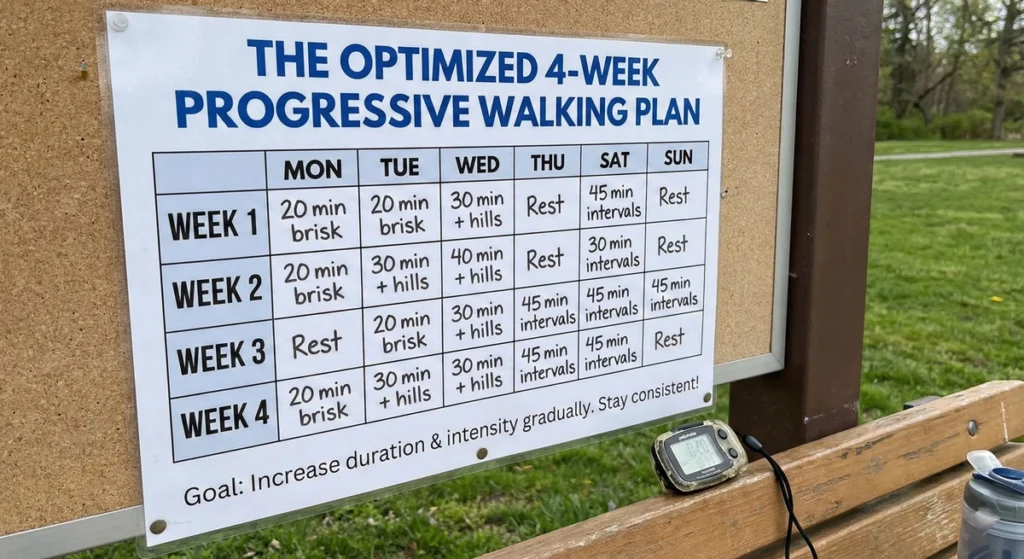The Optimized 4-Week Progressive Walking Plan