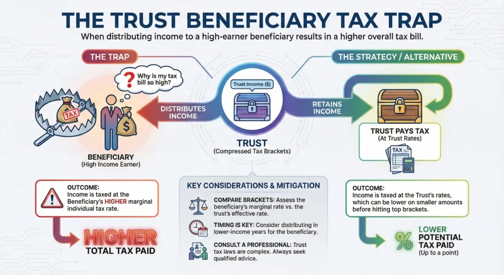 The Trust Beneficiary Tax Trap-infographic
