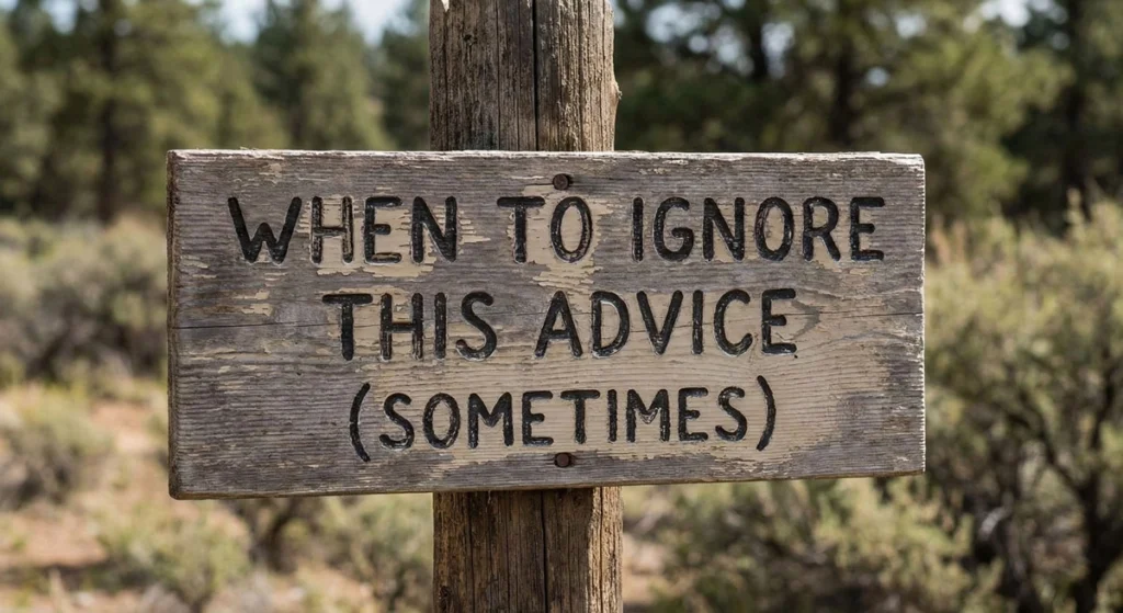 When to Ignore This Advice (Sometimes)